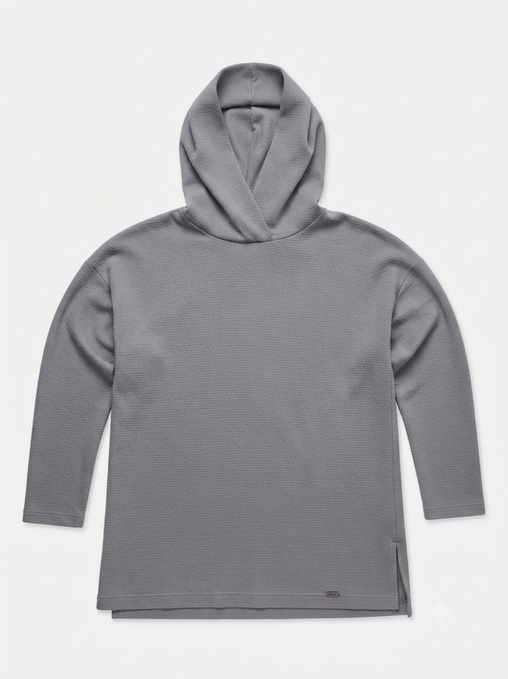 Ruby Plus Size Gray Textured Hooded Pullover Top Long Sleeve Size 40 (XL/1X)